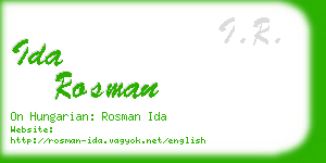 ida rosman business card